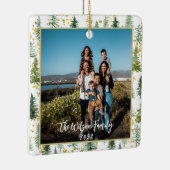 Weihnachtsbäume mit Goldakzenten Keramik Ornament (Rechts)