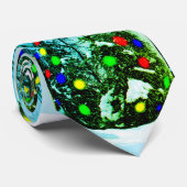 Weihnachtsbäume mit Lichtern Krawatte (Gerollt)