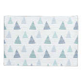 Weihnachtsbäume mit Perlenmuster Kissenbezug (Rückseite-Links)