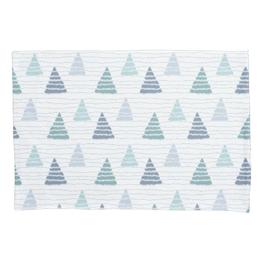 Weihnachtsbäume mit Perlenmuster Kissenbezug (Vorderseite-Links)