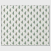 Weihnachtsbäume mit Schnee als Geschenk Geschenkpapier (Flach)