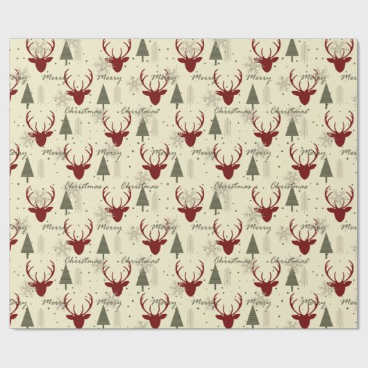 Weihnachtsbäume mit Stag Geschenkpapier (Flach)