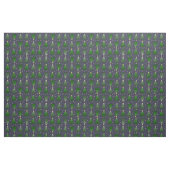 Weihnachtsbäume mit Sternen auf Custom Blue Stoff (Fat Quarter (45,7 x 55,9 cm))