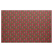 Weihnachtsbäume mit Sternen auf Custom Red Stoff (Fat Quarter (45,7 x 55,9 cm))