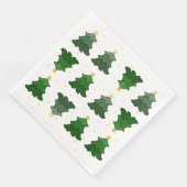 Weihnachtsbäume mit Sternen auf Custom White Serviette (Ecke)