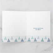 Weihnachtsbäume mit subtilen Perlenkärtchen Karte (Innenseite)