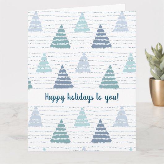 Weihnachtsbäume mit subtilen Perlenkärtchen Karte (Kleine Pflanze)