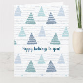 Weihnachtsbäume mit subtilen Perlenkärtchen Karte (Vorderseite)