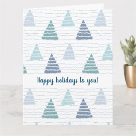 Weihnachtsbäume mit subtilen Perlenkärtchen Karte