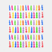 Weihnachtsbäume Mitte des Jahrhunderts mehrfarbig Fleecedecke (Vorderseite)