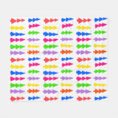 Weihnachtsbäume Mitte des Jahrhunderts mehrfarbig Fleecedecke (Vorderseite (Horizontal))