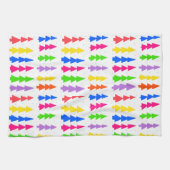 Weihnachtsbäume Mitte des Jahrhunderts mehrfarbig Geschirrtuch (Horizontal)