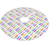 Weihnachtsbäume Mitte des Jahrhunderts mehrfarbig Polyester Weihnachtsbaumdecke (Schrägansicht)