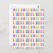 Weihnachtsbäume Mitte des Jahrhunderts mehrfarbig Postkarte (Vorne/Hinten)