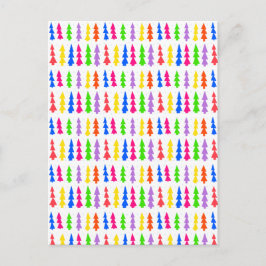 Weihnachtsbäume Mitte des Jahrhunderts mehrfarbig Postkarte