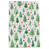 Weihnachtsbäume Mittlere Geschenktüte (Vorderseite)