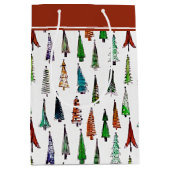 Weihnachtsbäume Mittlere Geschenktüte (Vorderseite)