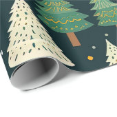 Weihnachtsbäume Modernes magisches Geschenk Geschenkpapier (Rolleneckpunkt)