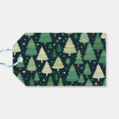 Weihnachtsbäume Modernes Sage Green Pattern Party Geschenkanhänger (Rückseite Horizontal)