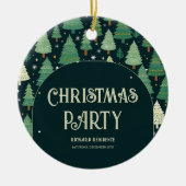 Weihnachtsbäume Modernes Sage Green Pattern Party Keramik Ornament (Vorne)