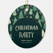 Weihnachtsbäume Modernes Sage Green Pattern Party Keramik Ornament (Links)