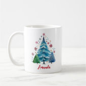 Weihnachtsbäume Monogramm Kaffeetasse (Links)