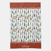 Weihnachtsbäume Monogramm Küchentuch (Vertikal)