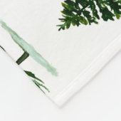 Weihnachtsbäume Muster Festivals Grüne Wasserfarbe Fleecedecke (Ecke)