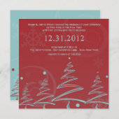 Weihnachtsbäume - Neues Jahr Party Einladung (Vorne/Hinten)