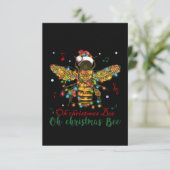Weihnachtsbäume| Oh Weihnachtsbiene Dankeskarte (Stehend Vorderseite)