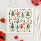 Weihnachtsbäume Ornamente Candy Canes Muster Serviette (Beispiel)