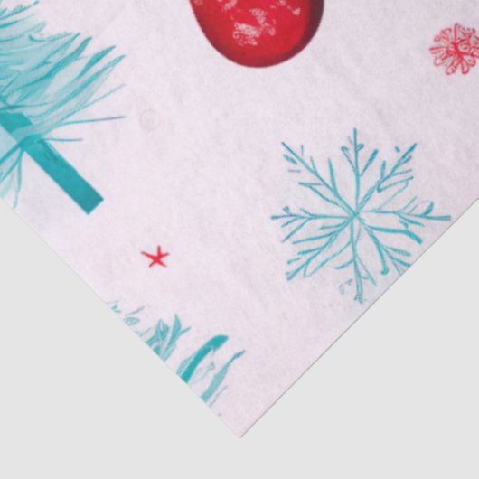 Weihnachtsbäume Ornamente Schneeflocken Weihnachte Seidenpapier (Ausschnitt)