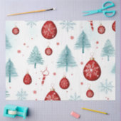 Weihnachtsbäume Ornamente Schneeflocken Weihnachte Seidenpapier (Basteln)