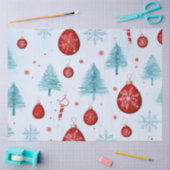 Weihnachtsbäume Ornamente Schneeflocken Weihnachte Seidenpapier (Basteln)