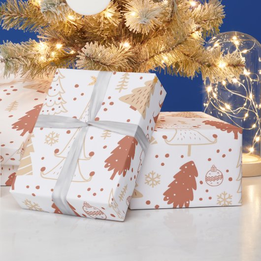 Weihnachtsbäume Ornamente Sterne Weihnachten Geschenkpapier (Feiertage)