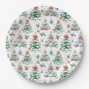 Weihnachtsbäume Pappteller
