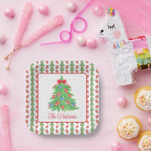 Weihnachtsbäume Pappteller (Party)