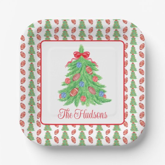 Weihnachtsbäume Pappteller (Vorderseite)