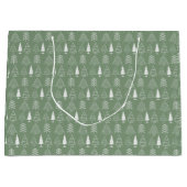 Weihnachtsbäume Pine Nature Forest Xmas Aquarell Große Geschenktüte (Vorderseite)