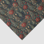 Weihnachtsbäume, Poinsettien, Schneeflocken, Stern Seidenpapier (Ausschnitt)