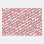 Weihnachtsbäume, Polka Punkte staubige Rose Urlaub Geschenkpapier Set (Vorderseite 2)