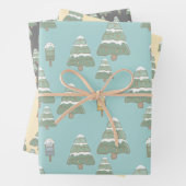 Weihnachtsbäume & Popsicles Geschenkartikel Geschenkpapier Set (Beispiel)