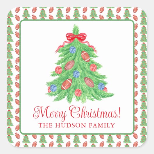 Weihnachtsbäume Quadratischer Aufkleber (Vorderseite)