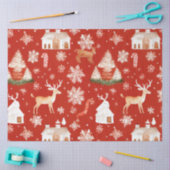 Weihnachtsbäume Rentierschneeflocken Weihnachten Seidenpapier (Basteln)