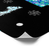 Weihnachtsbäume, Rentierschneeflocken. Winter illu Poster (Ecke)