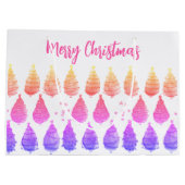Weihnachtsbäume rosa große geschenktüte (Rückseite)