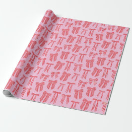 Weihnachtsbäume Rosa Rosa Streifen Coquette Geschenkpapier