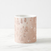 Weihnachtsbäume Rosa Rose Gold Blush Girl Funkelnd Kaffeetasse (Mittel)