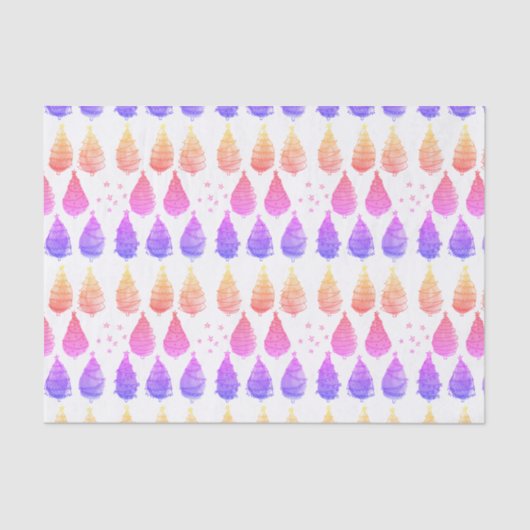 Weihnachtsbäume rosa seidenpapier (Vorderseite)