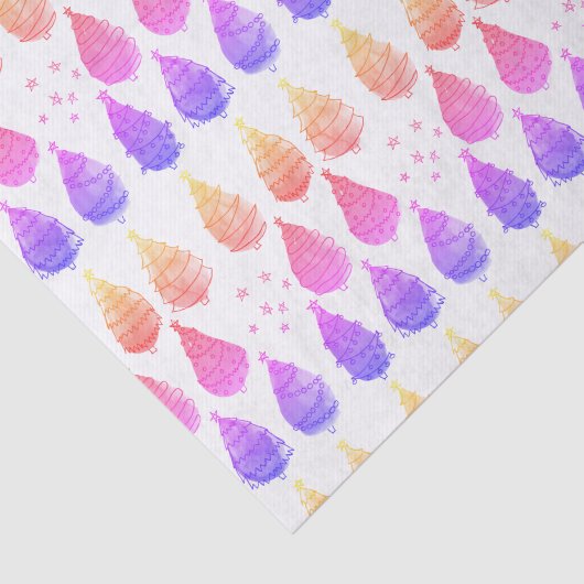 Weihnachtsbäume rosa seidenpapier (Ausschnitt)